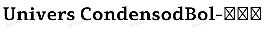 Univers CondensodBol字体转换